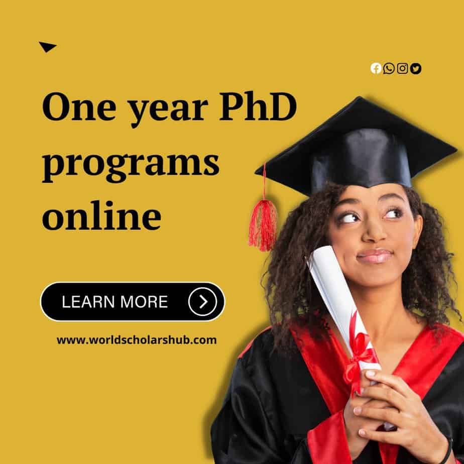 1 year phd programs online